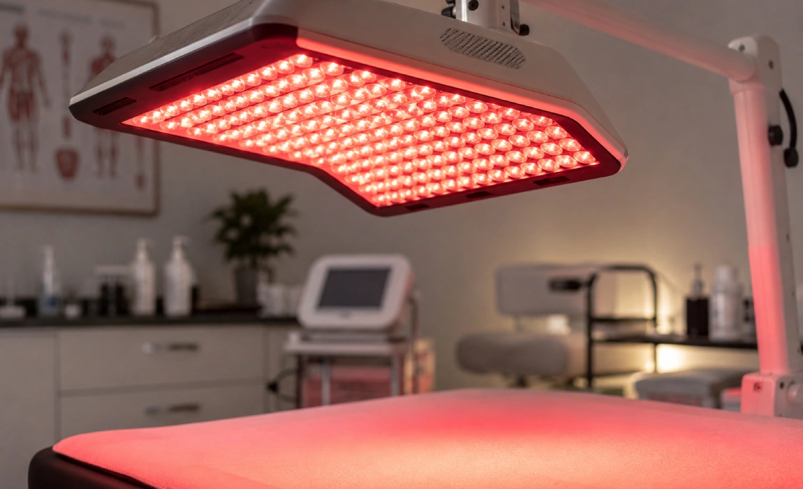 Terapia de luz roja aplicada en entorno profesional
